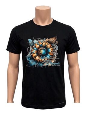 Inspirational saying white sunflower shirt
